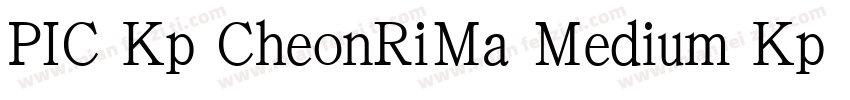 PIC Kp CheonRiMa Medium Kp 97KPS字体转换